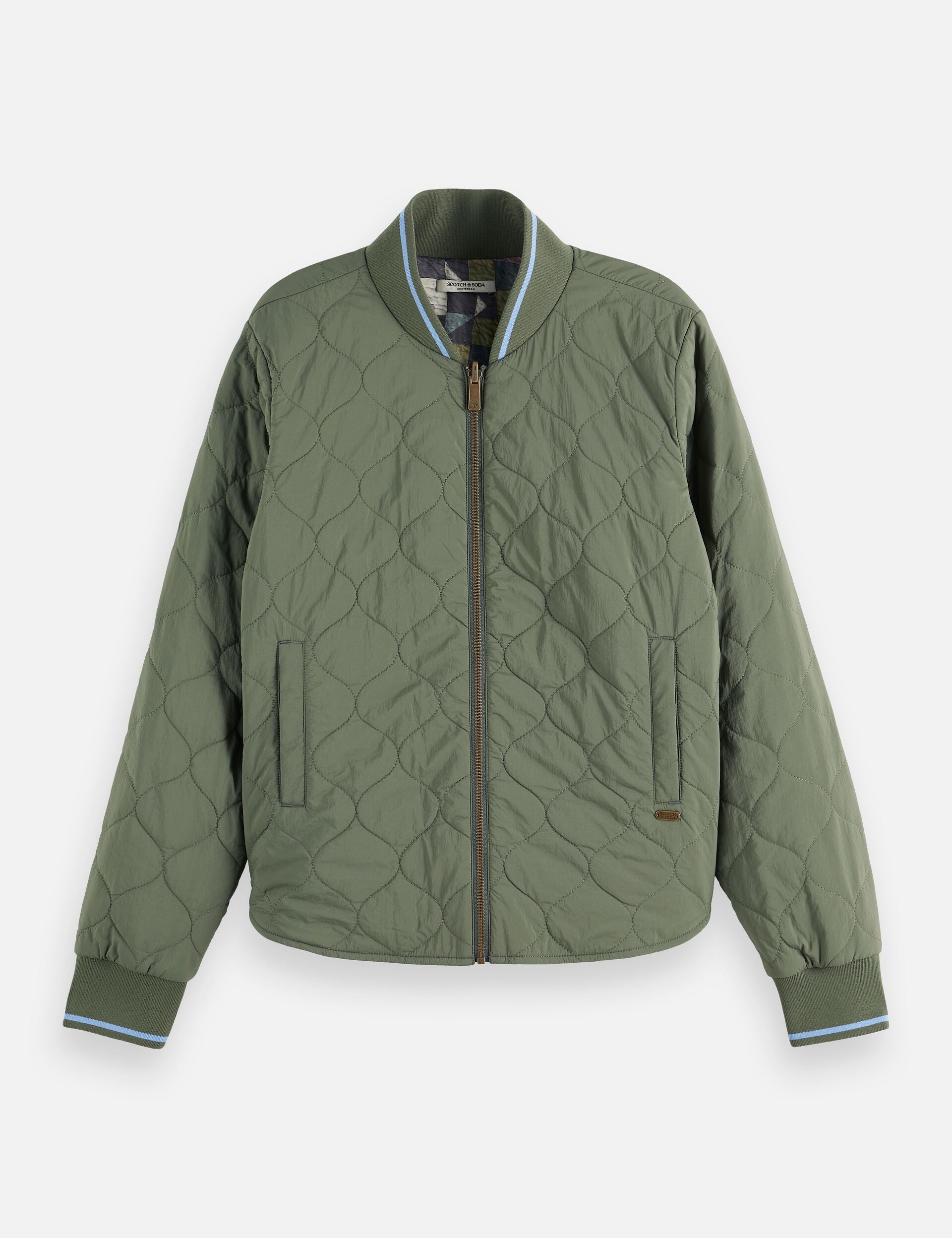 Reversible quilted bomber