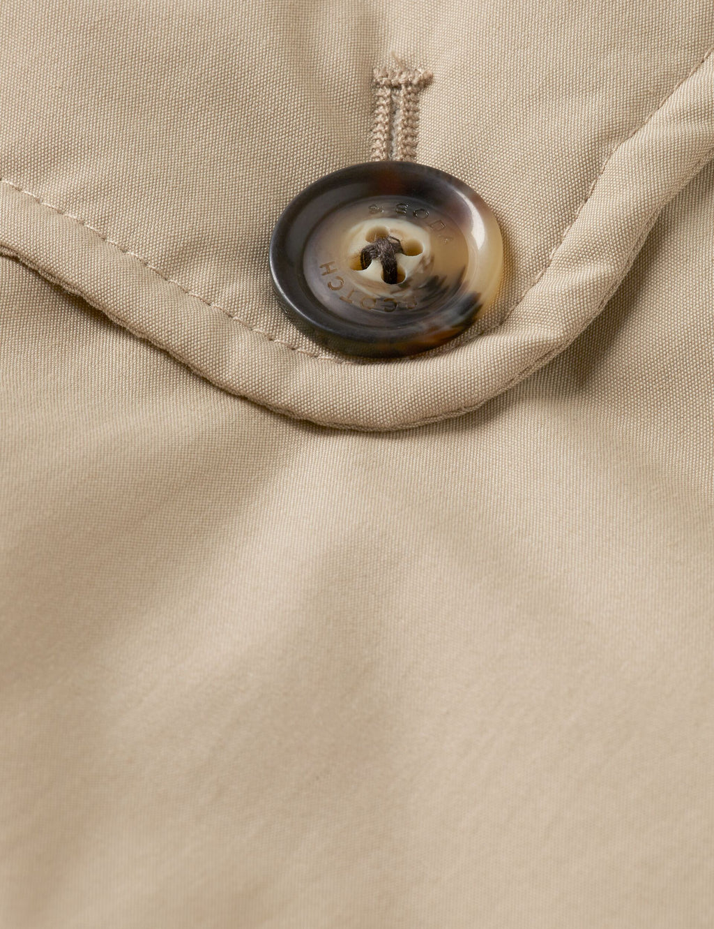 Lightweight padded poplin trench