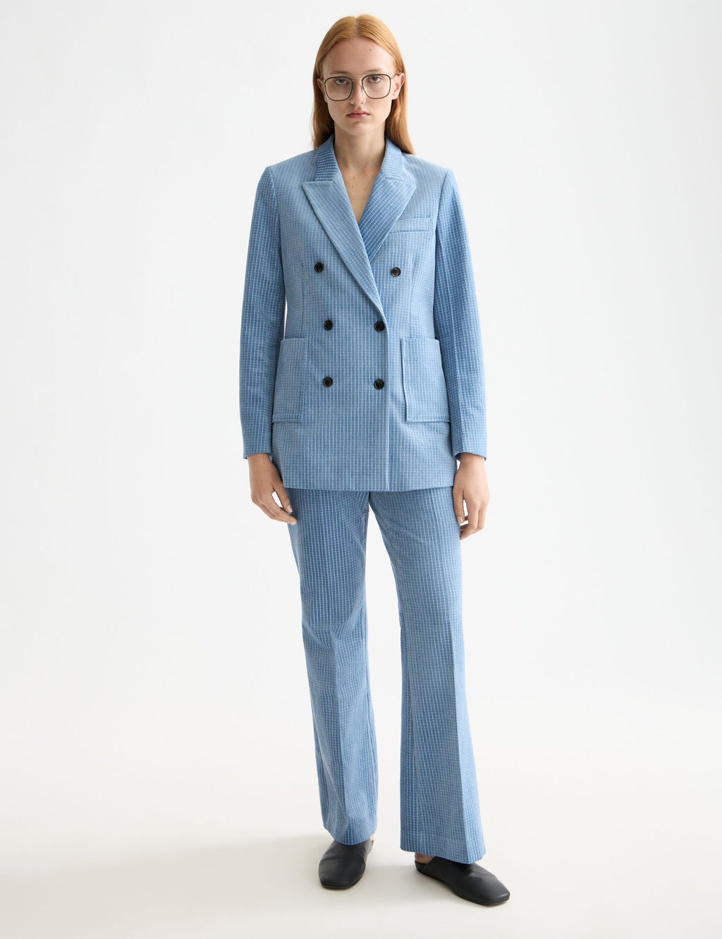 Corduroy double breasted blazer