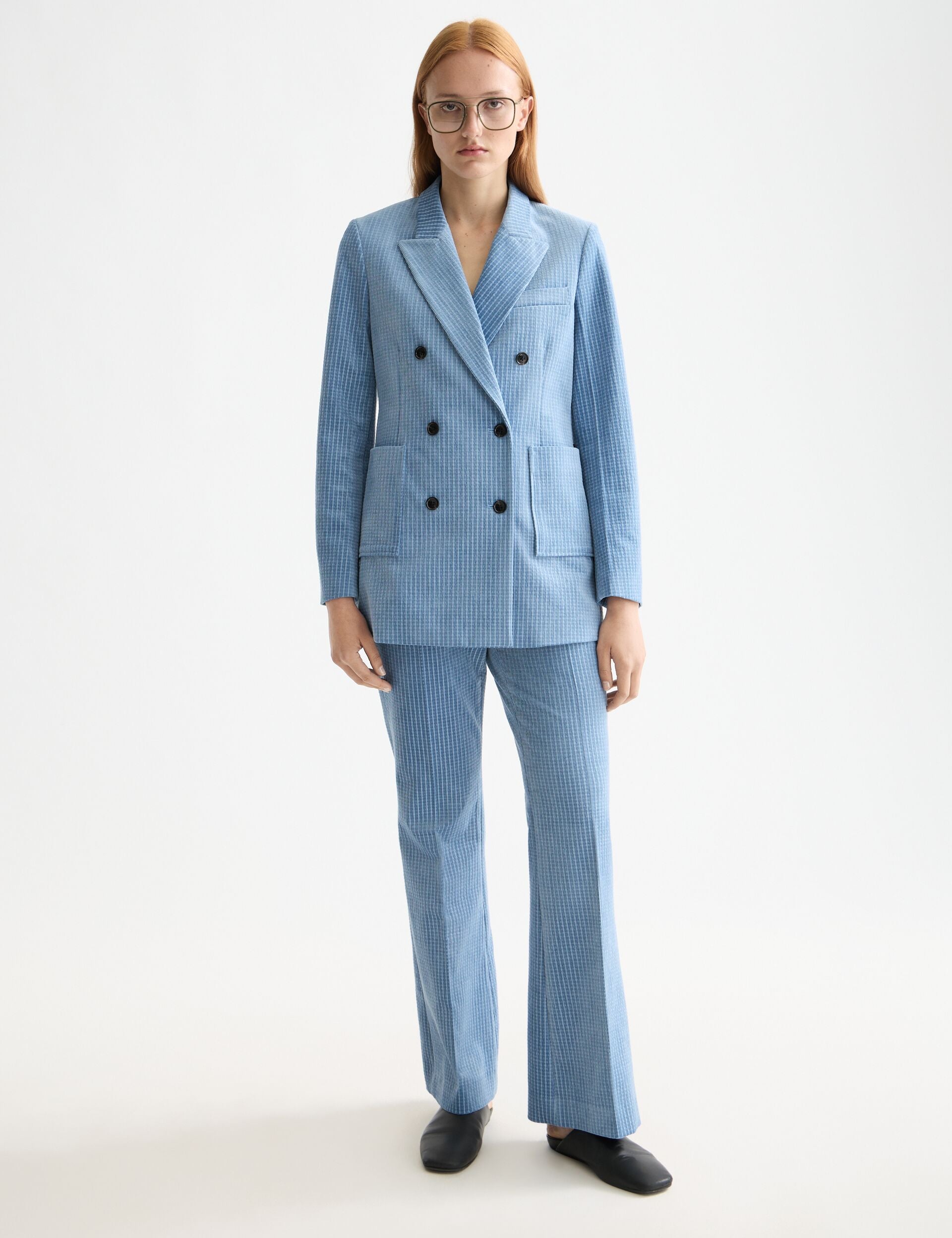 Corduroy double breasted blazer