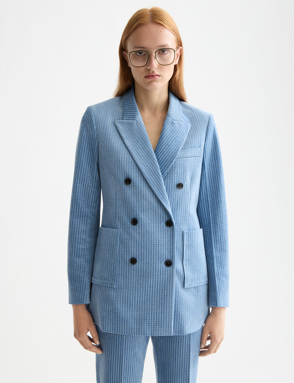 Corduroy double breasted blazer