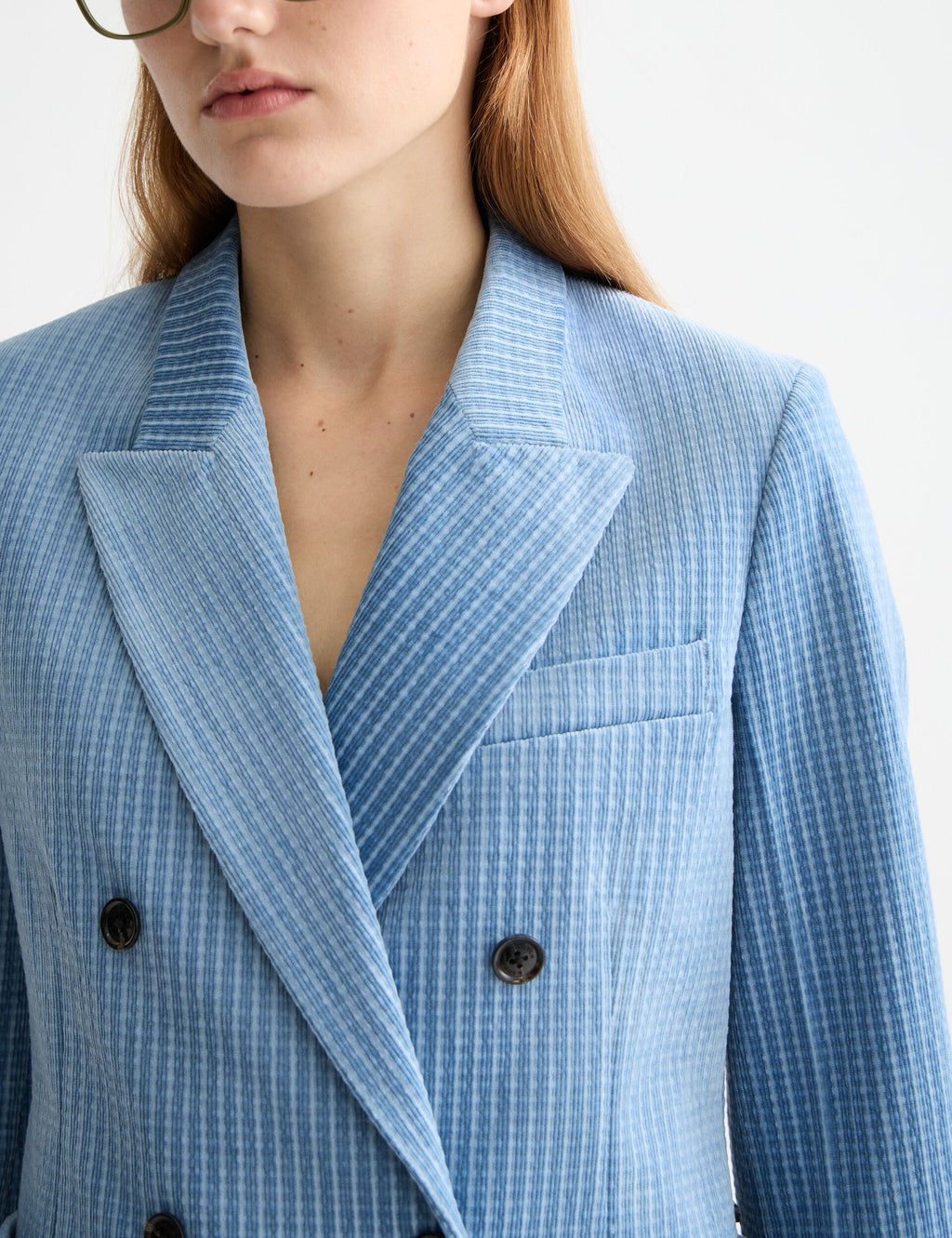 Corduroy double breasted blazer