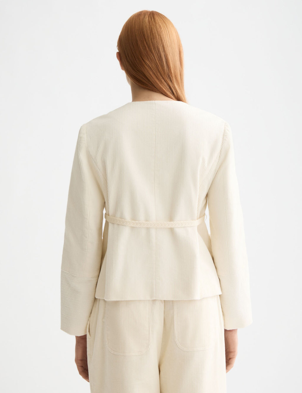 Relaxed collarless jacket