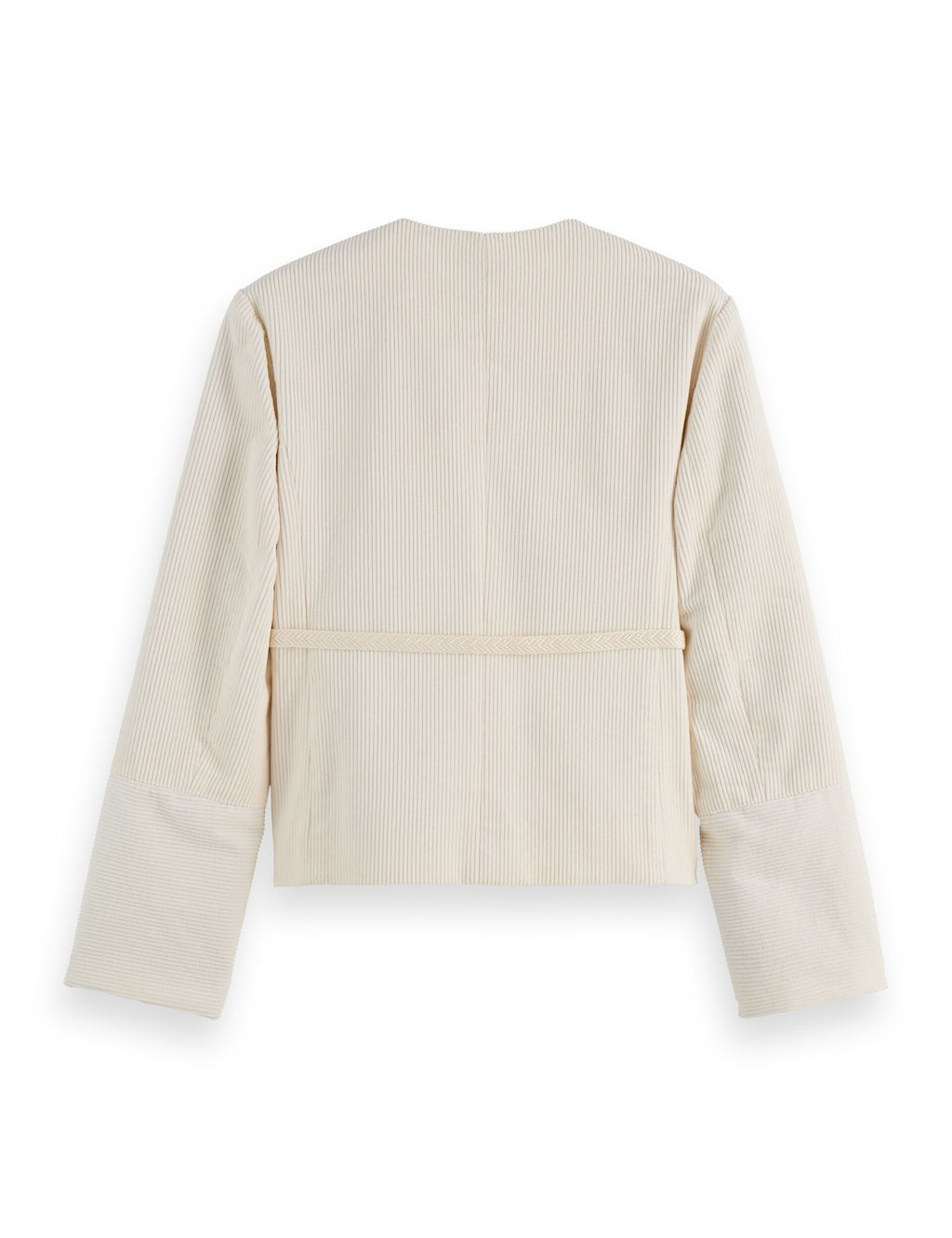 Relaxed collarless jacket