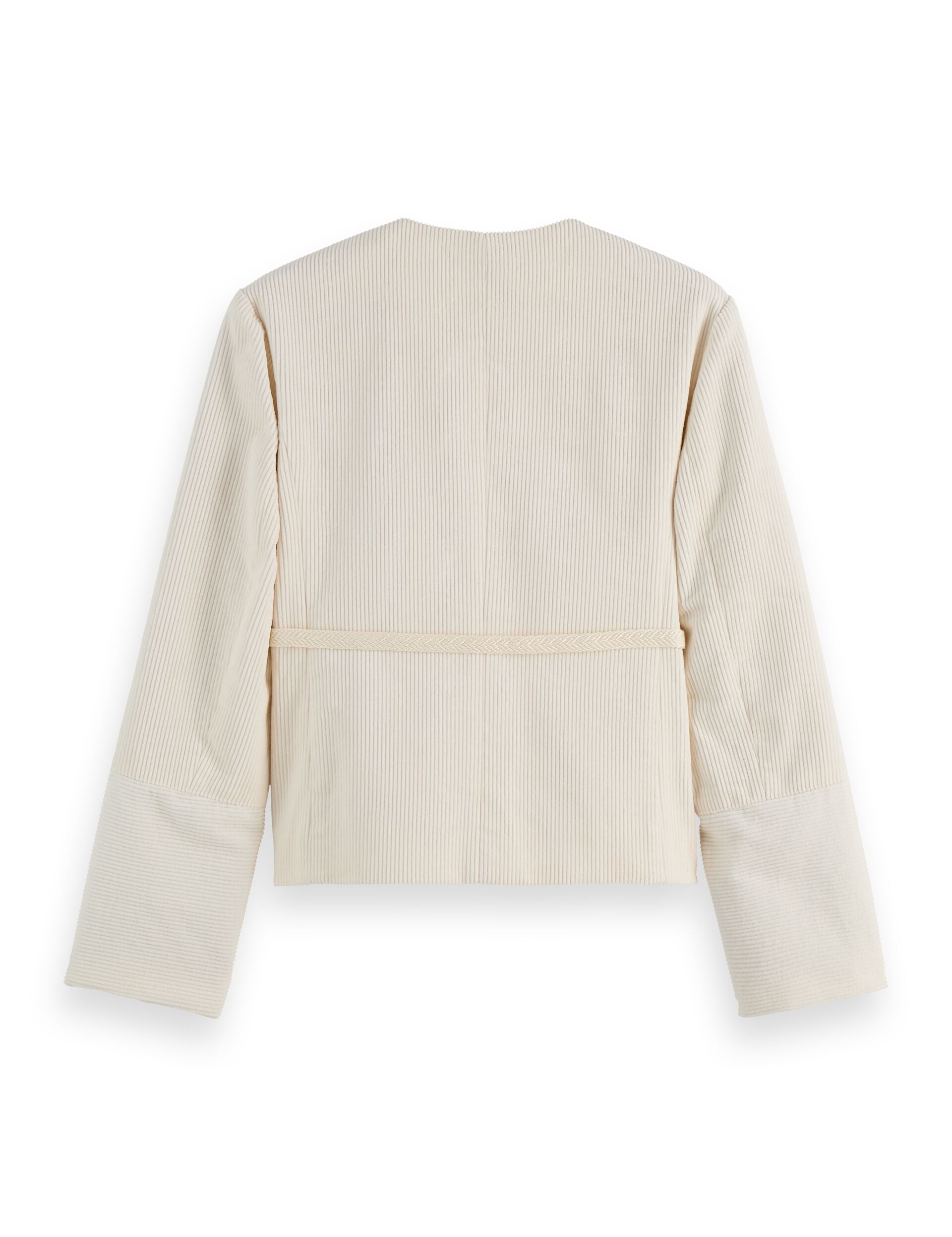 Relaxed collarless jacket