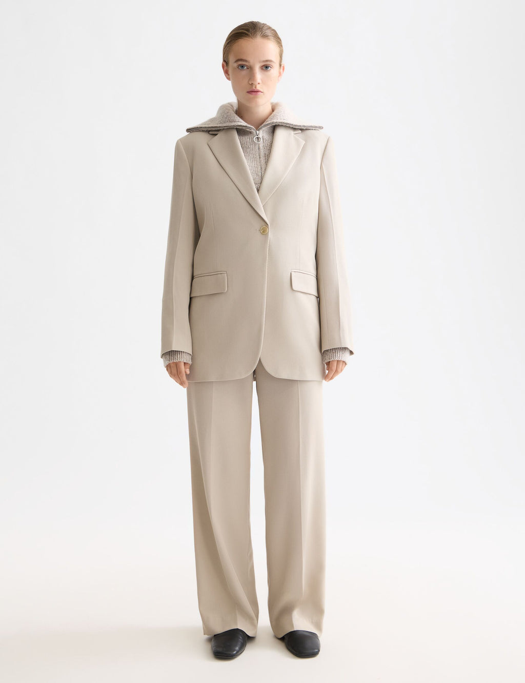 Gabardine single breasted Blazer