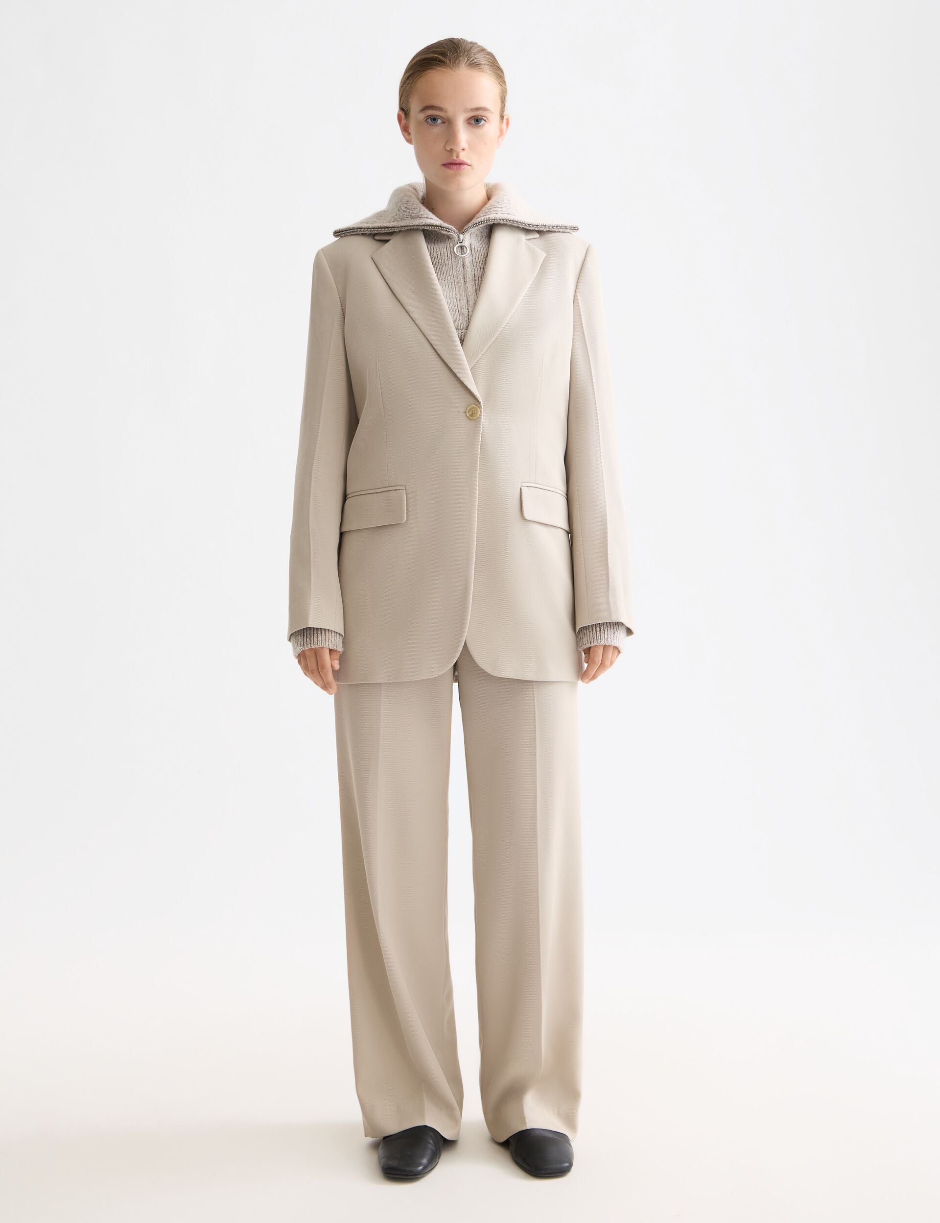 Gabardine single breasted Blazer