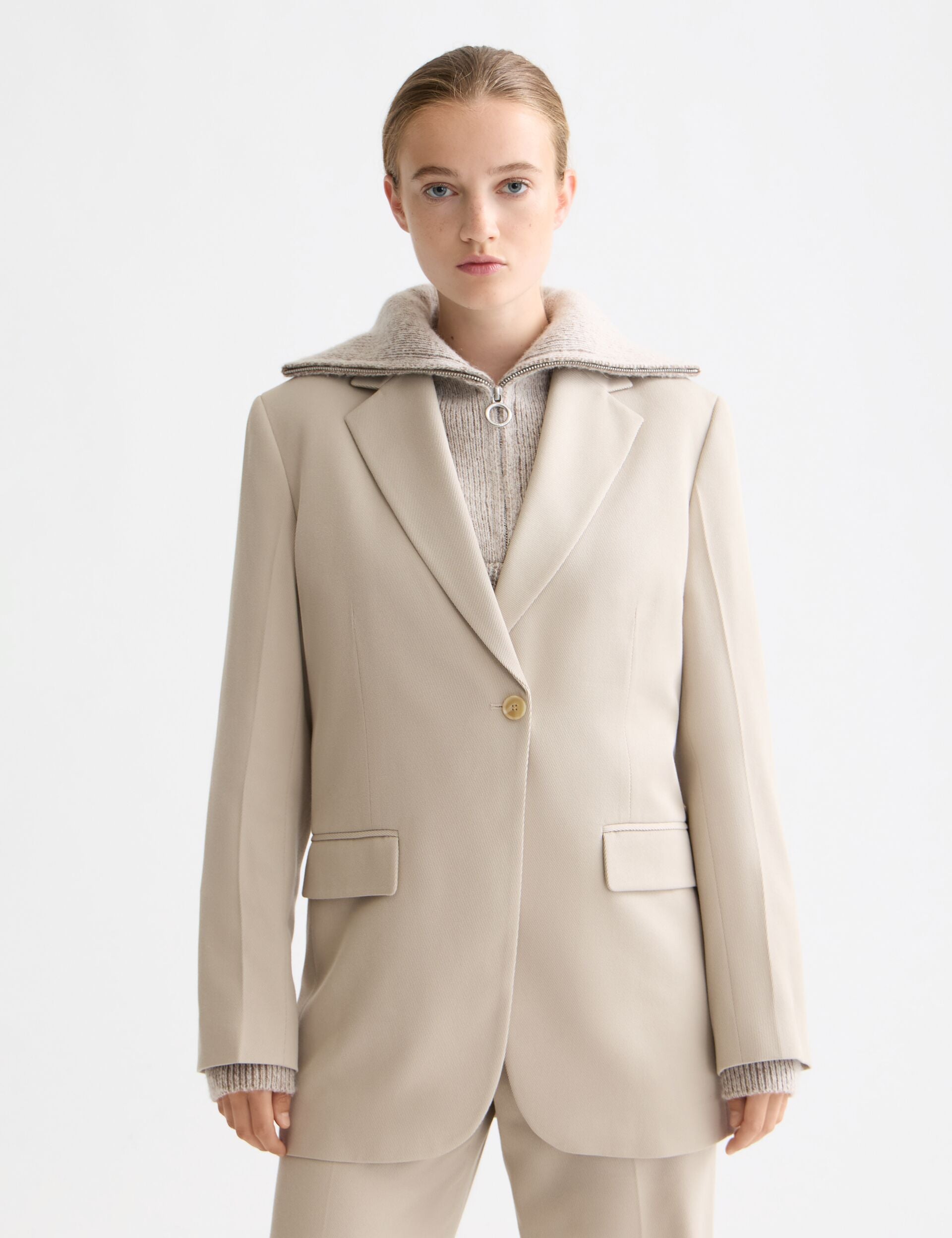 Gabardine single breasted Blazer