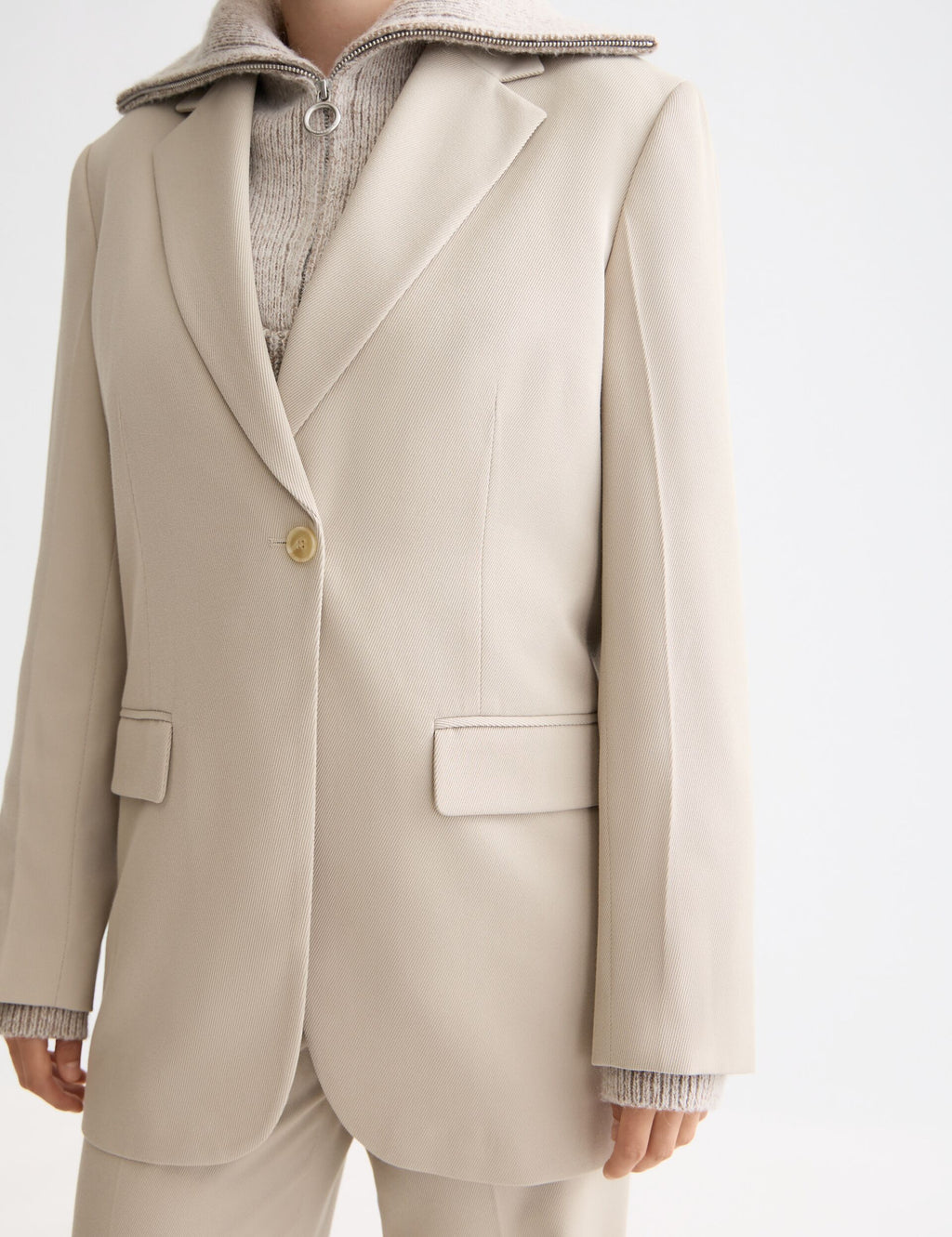 Gabardine single breasted Blazer