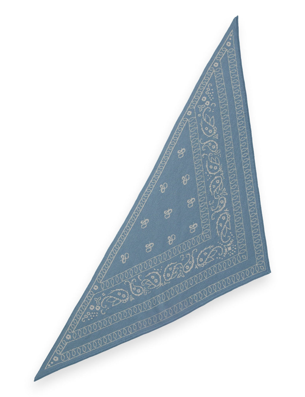Jacquard knitted triangle scarf
