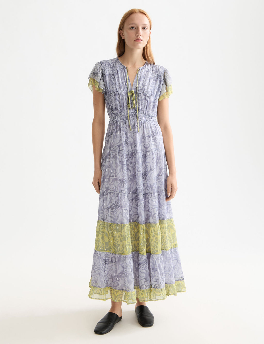 Gathered maxi dress