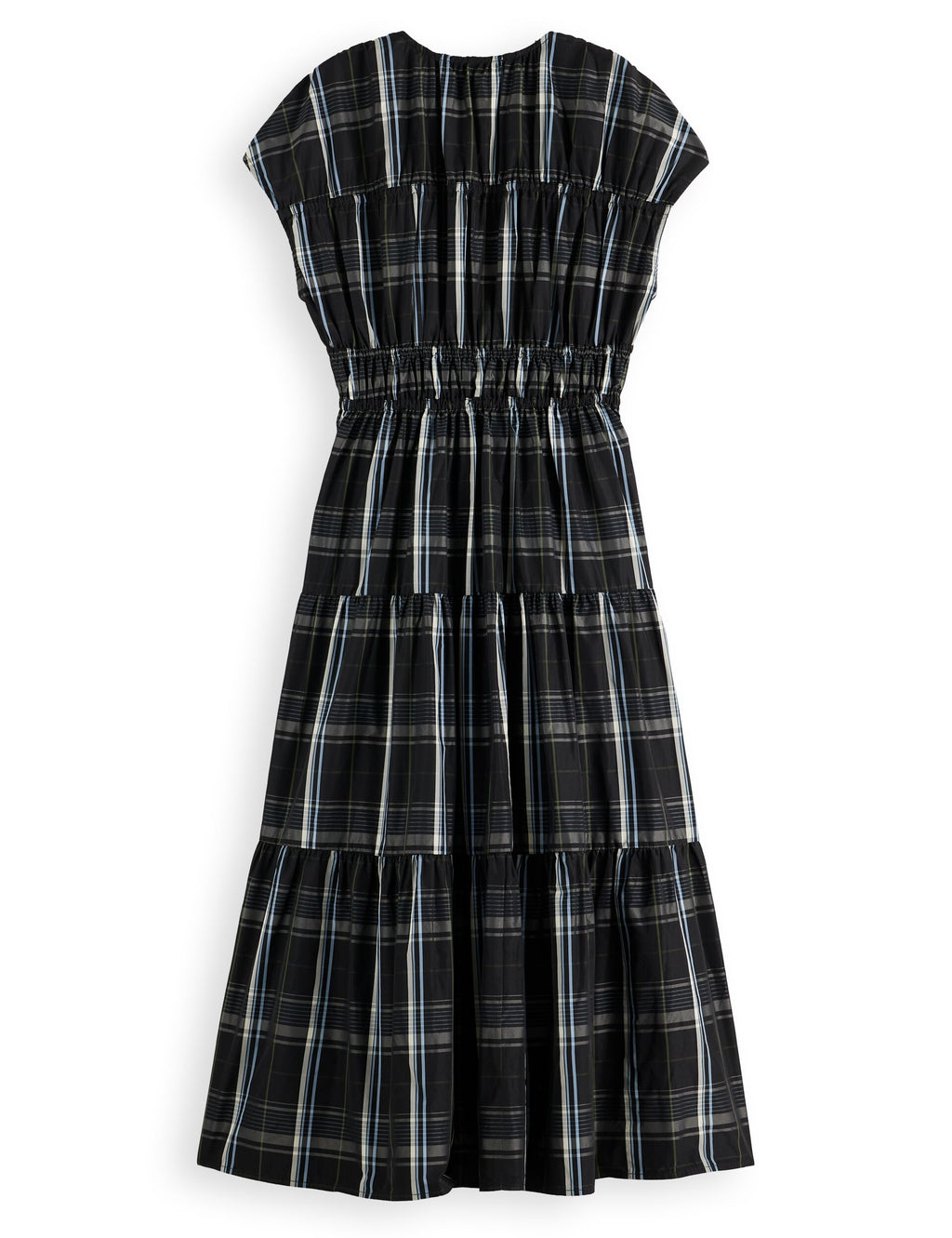 Gathered Taffeta midi dress with tied details