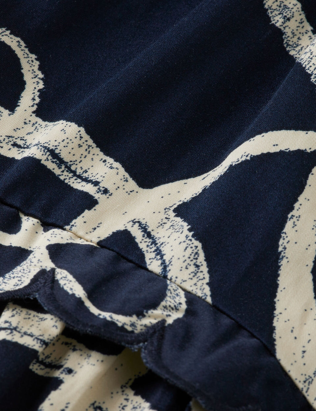 Scallop trim long sleeve mini dress