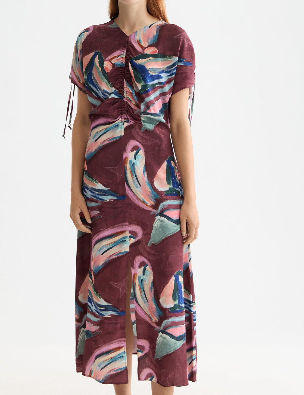 Drawstring maxi dress