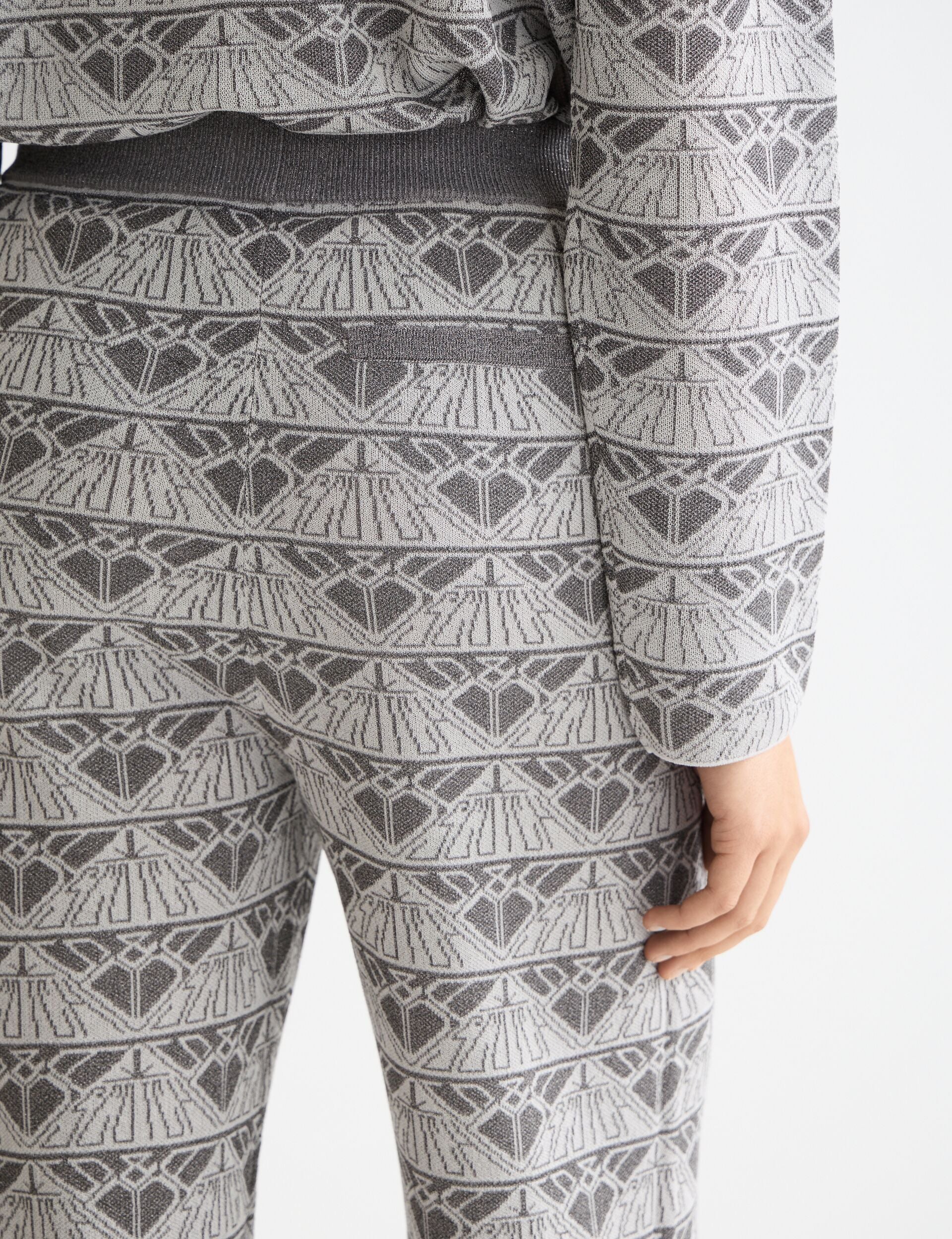 Monogram jacquard knitted trousers