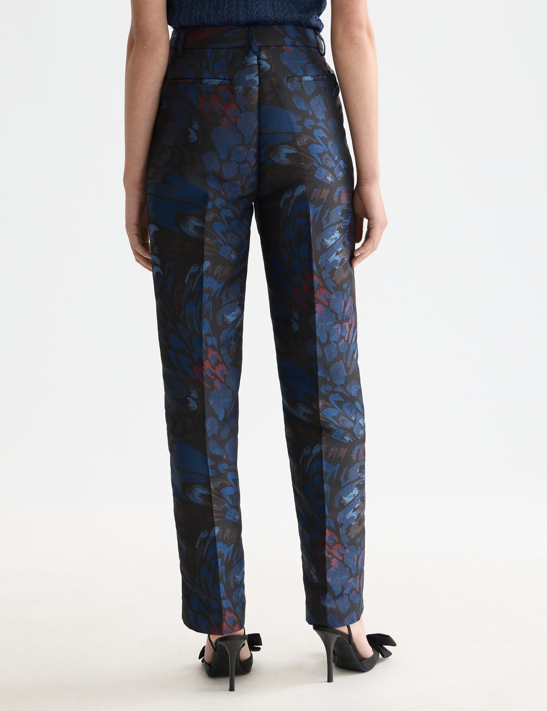 Ripple pheasant jacquard straight leg pant – Scotch & Soda