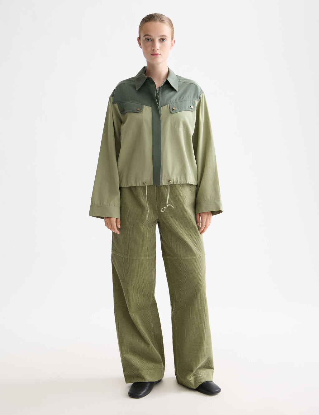 Noa high-rise wide-leg pull on pant