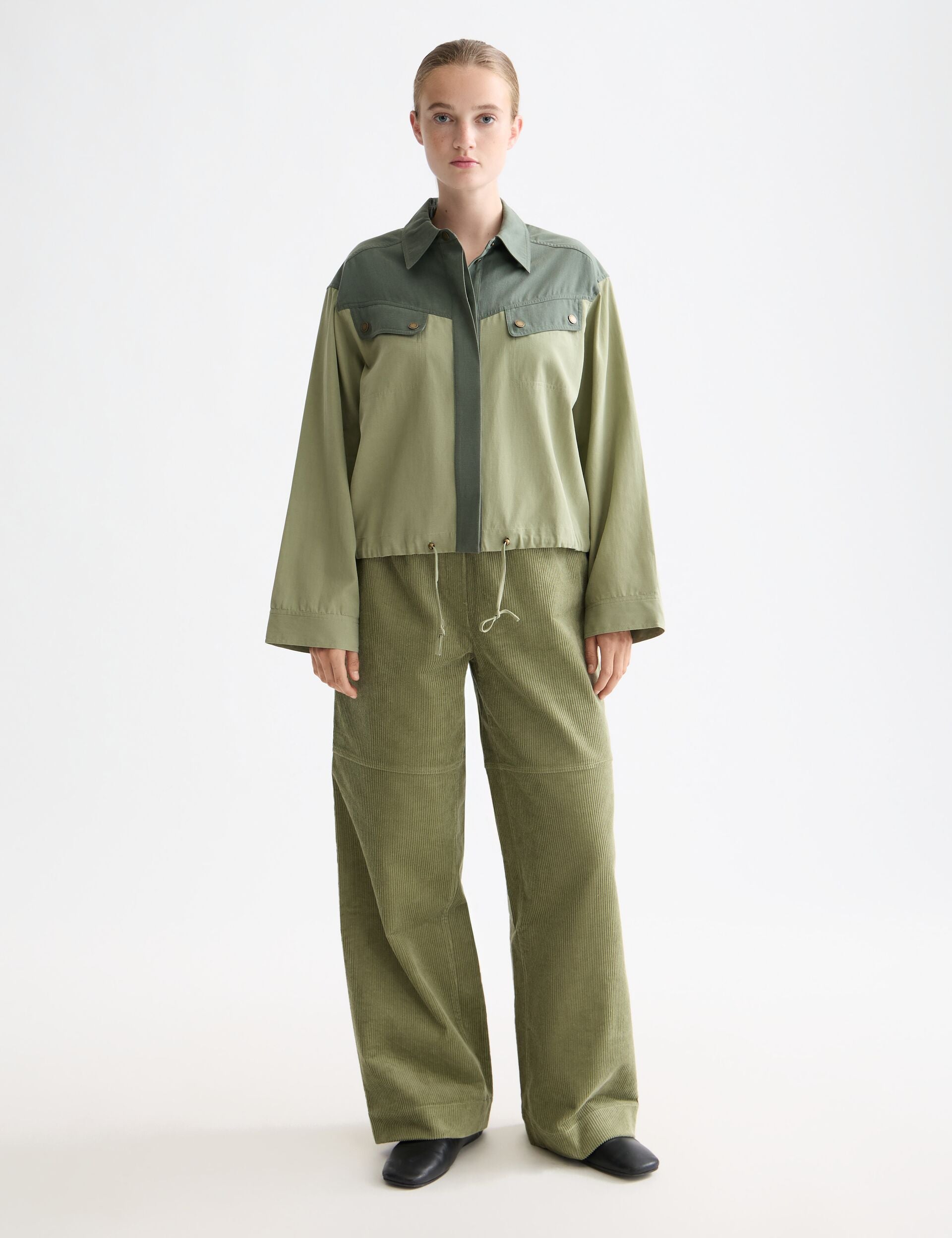 Noa high-rise wide-leg pull on pant