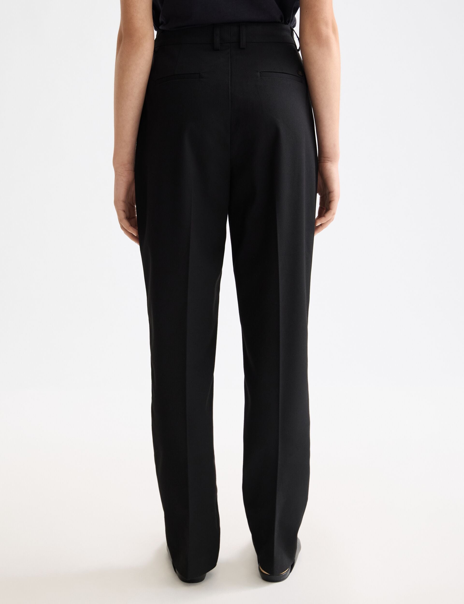 Robyn high rise relaxed gabardine tapered pant