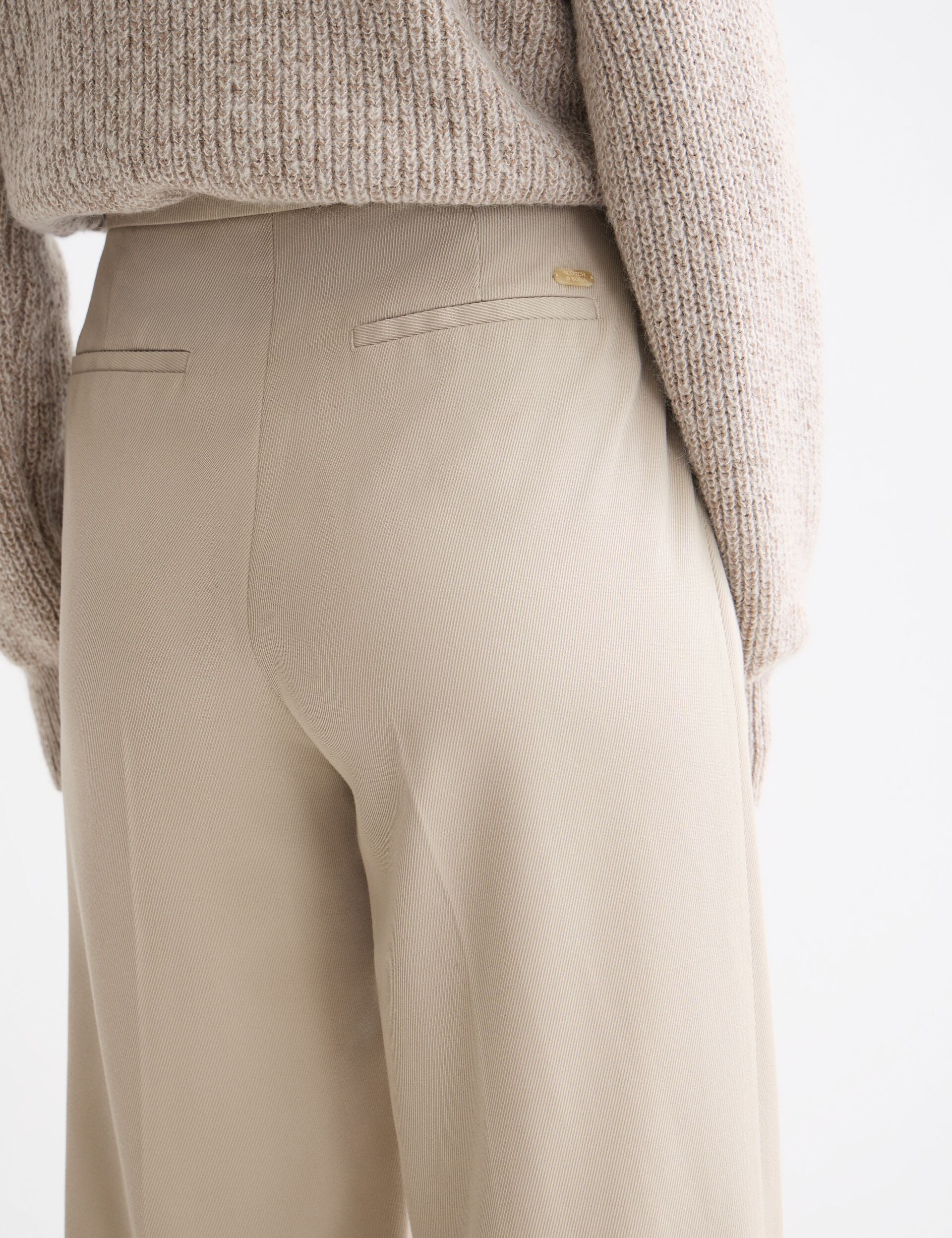 Edie - high rise wide leg gabardine pant