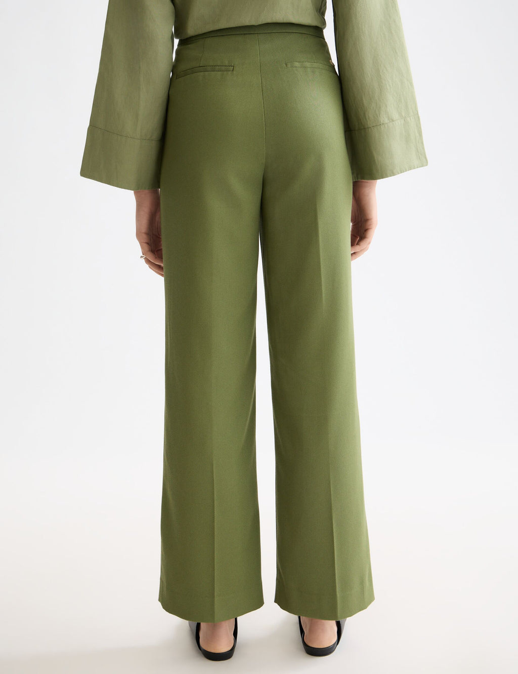 Edie - high rise wide leg gabardine pant