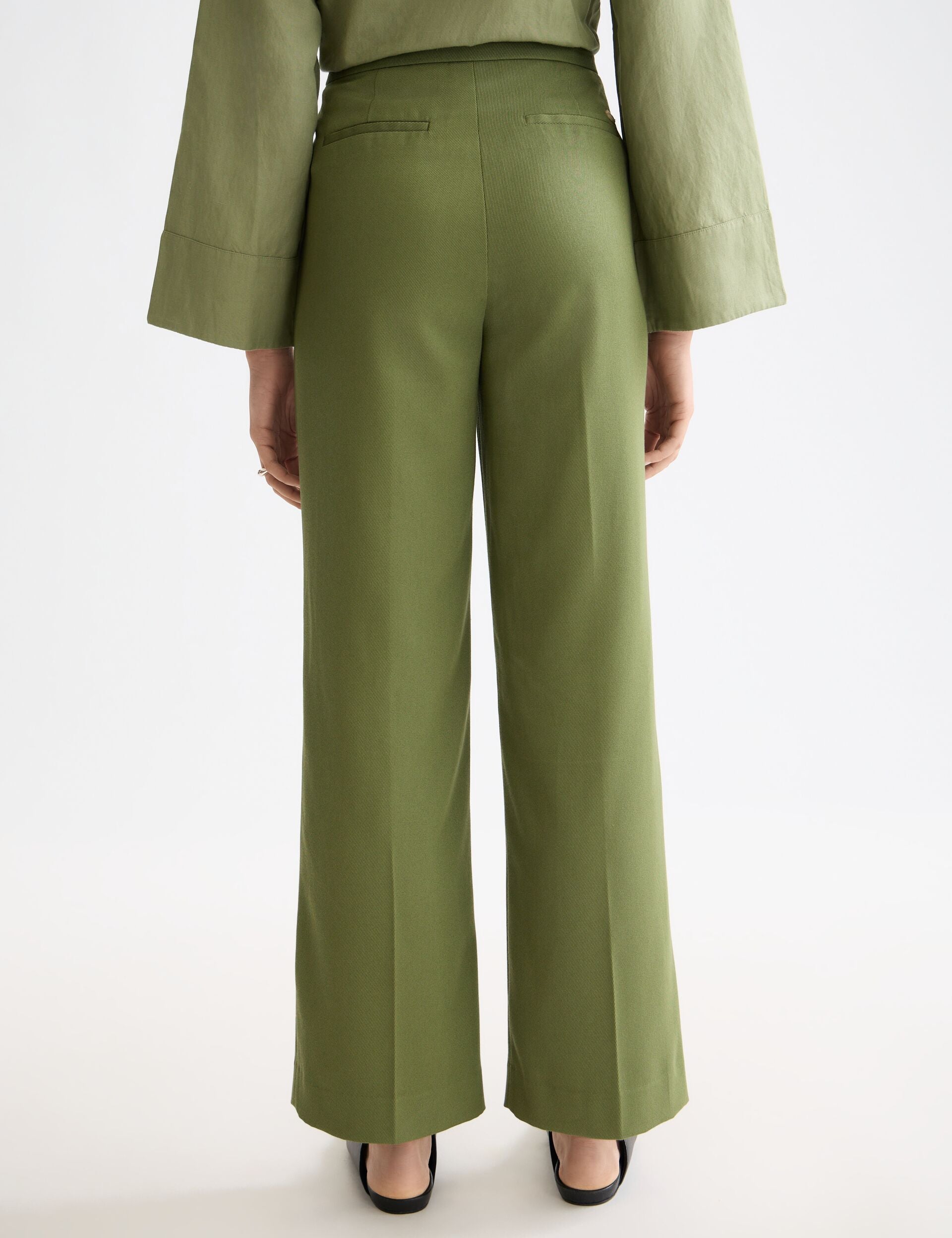 Edie - high rise wide leg gabardine pant