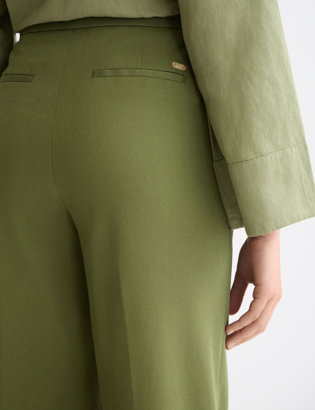 Edie - high rise wide leg gabardine pant