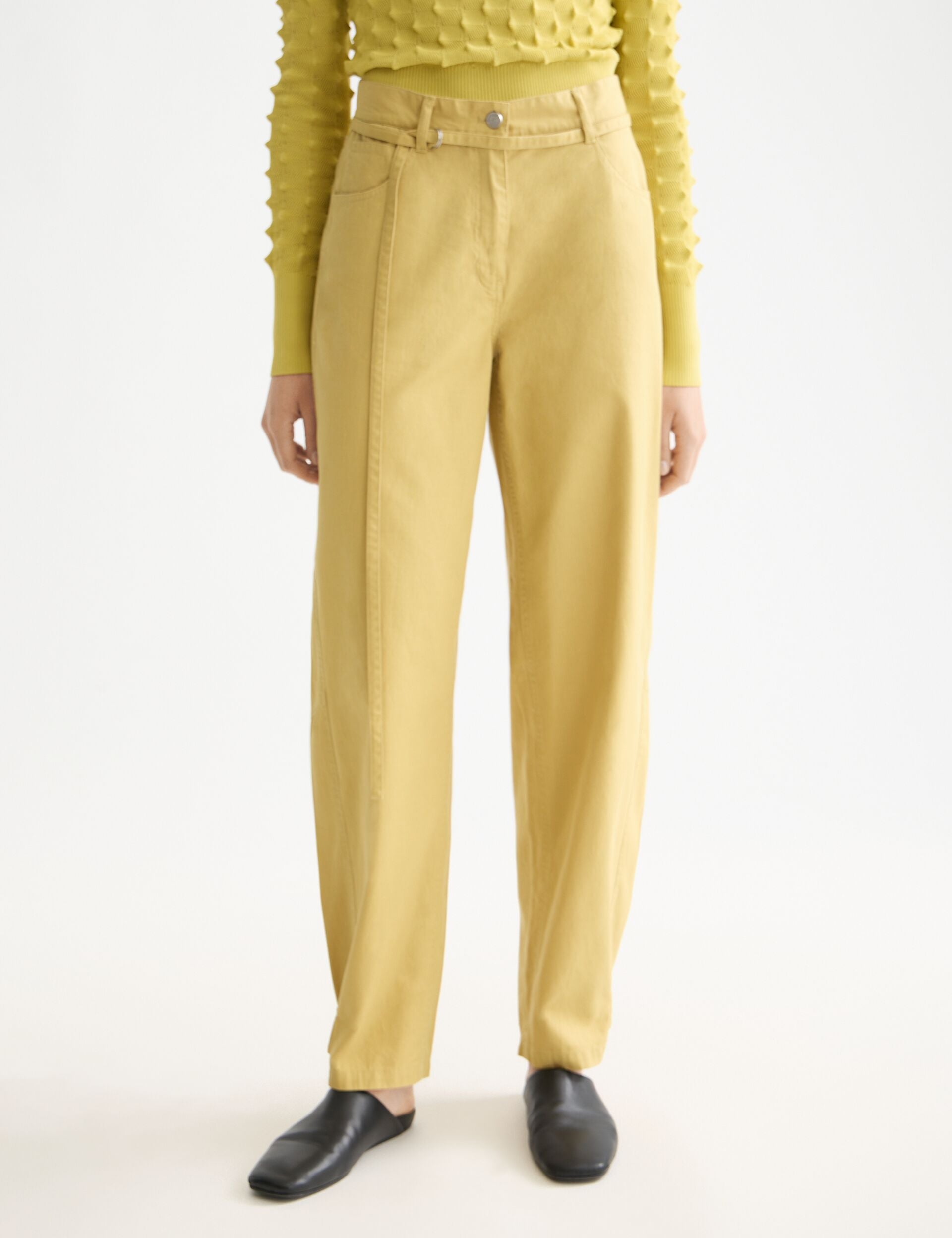 Lotus barrel leg seam detail pant