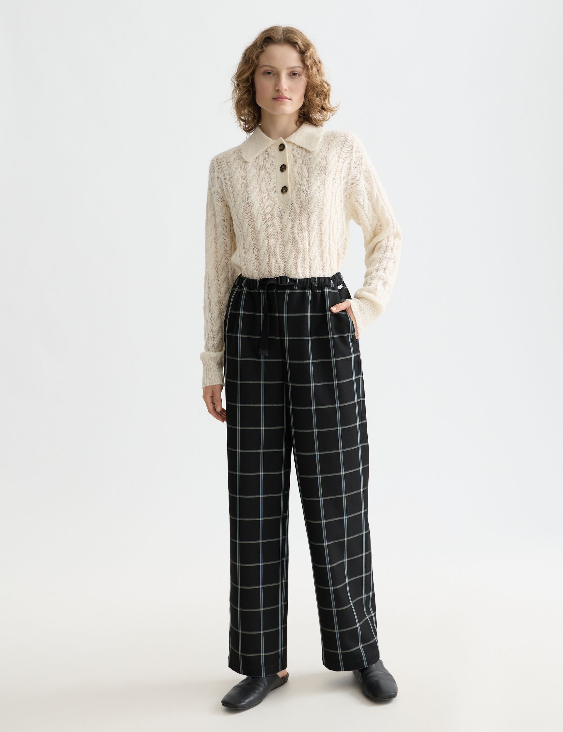Ezra - High rise drawstring pant