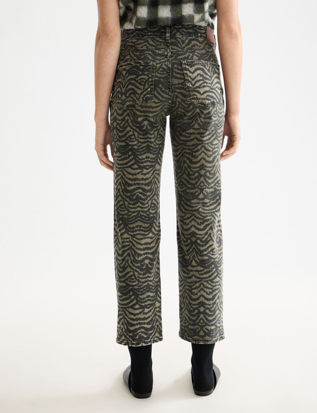 The Sky allover print straight jeans — Ikat Feather