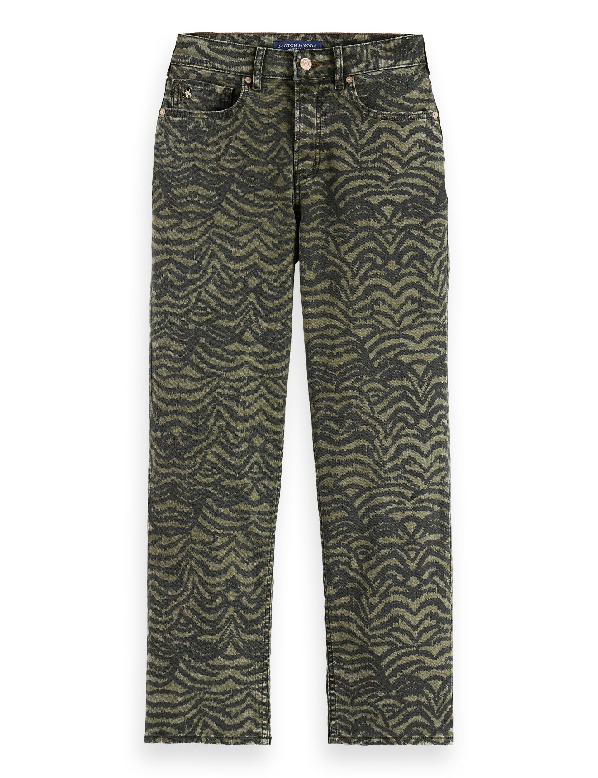 The Sky allover print straight jeans — Ikat Feather
