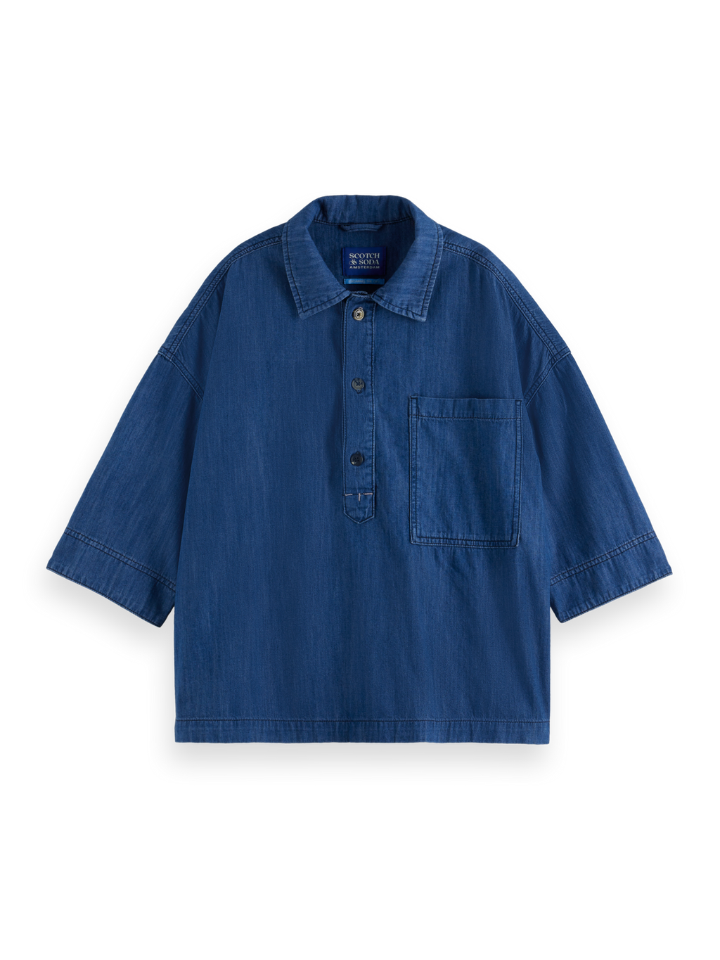 Lightweight Denim Popover Shirt