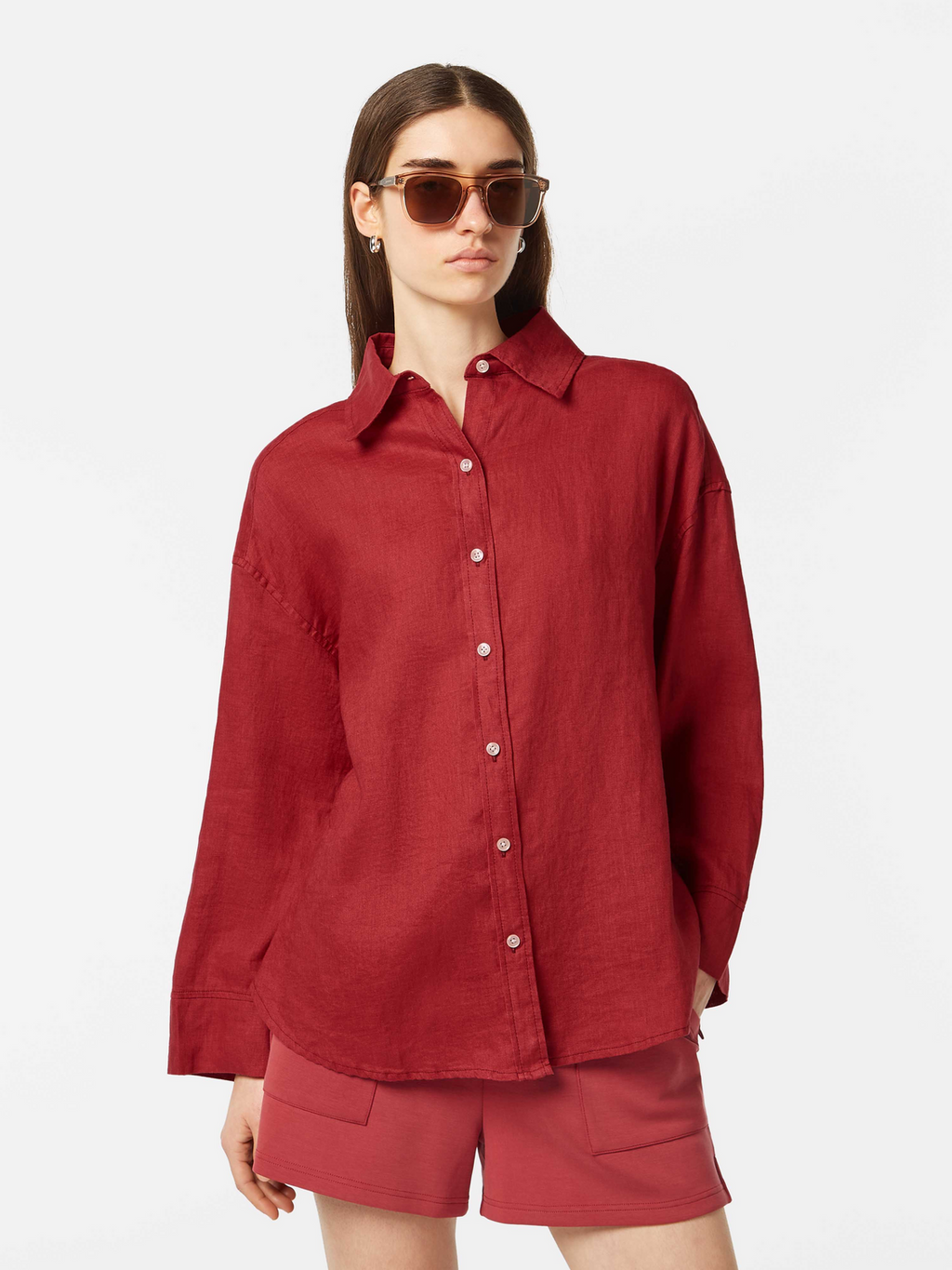 Wide Sleeve Linen Shirt