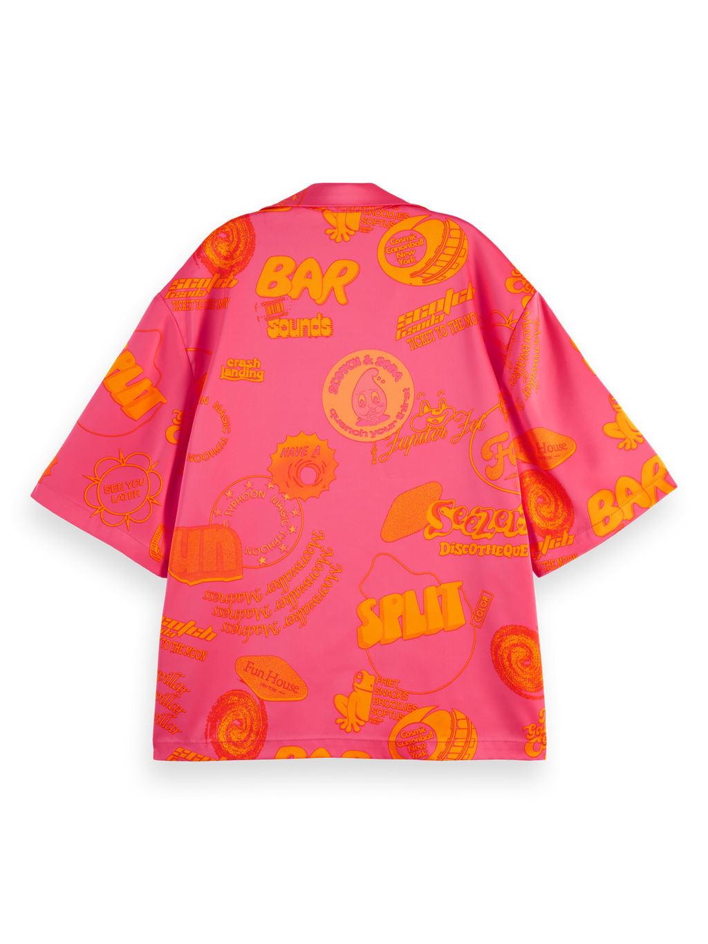 Satin Printed Short Sleeve Shirt