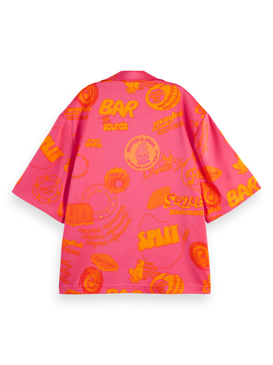 Satin Printed Short Sleeve Shirt