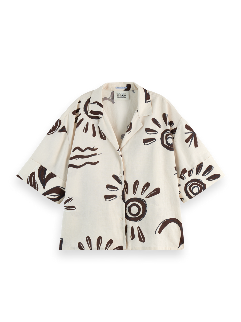 Inky Sun Printed Short Sleeve Shirt
