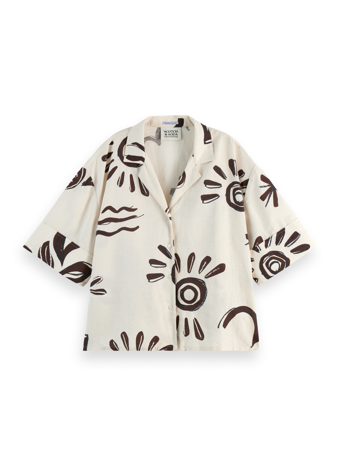 Inky Sun Printed Short Sleeve Shirt
