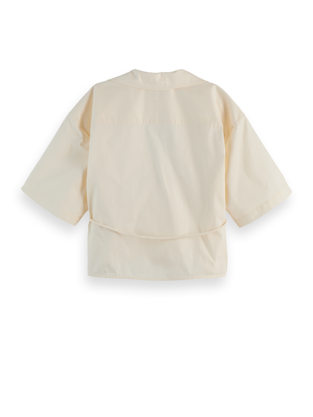 Structured Stripe Wrap Top