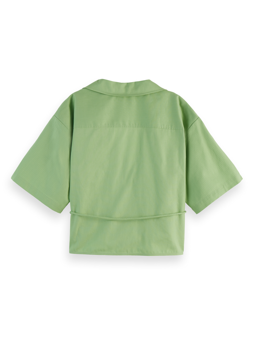 Structured Stripe Wrap Top