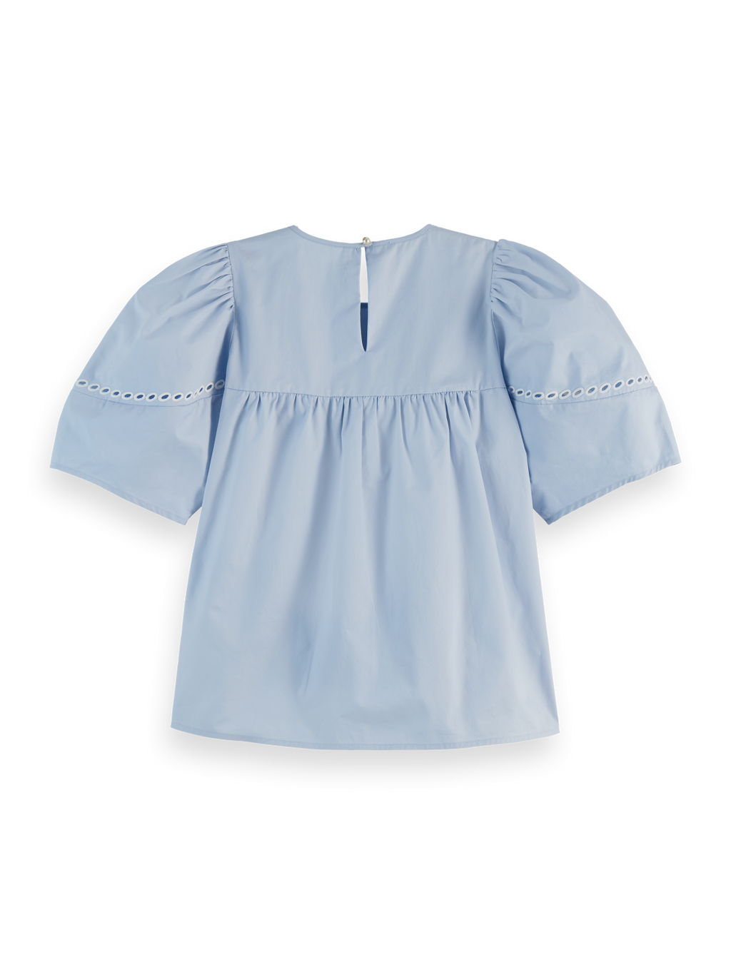 Cotton Twill Embroidered Top