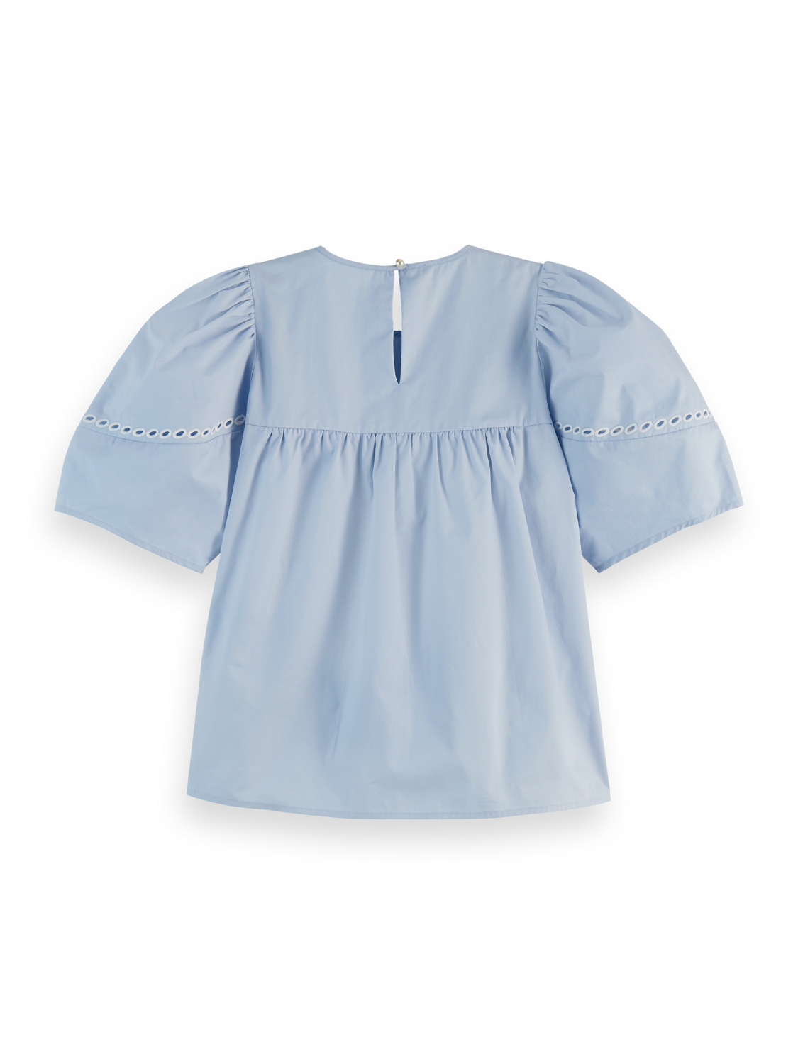 Cotton Twill Embroidered Top