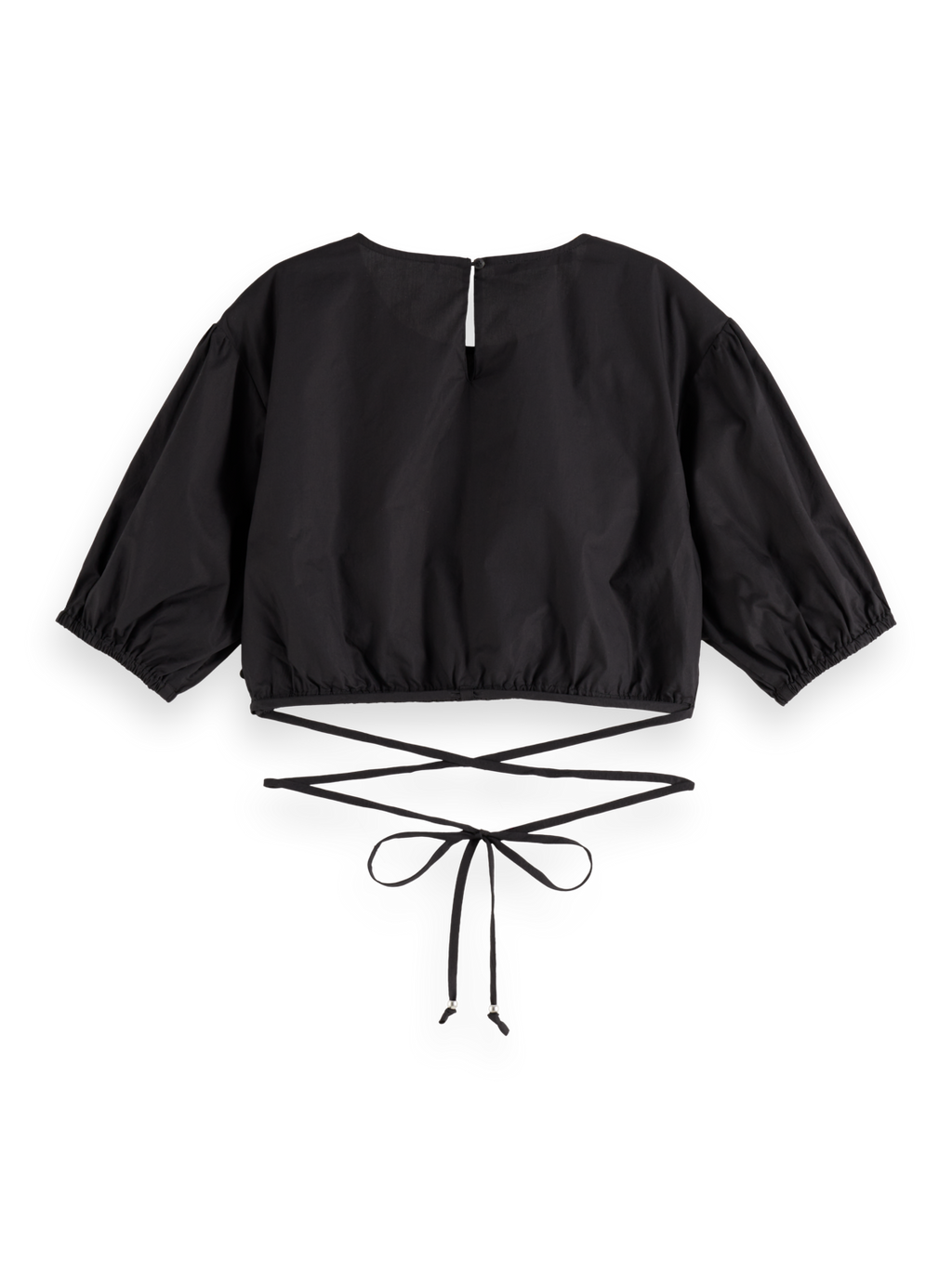 Cropped Poplin Tie Top