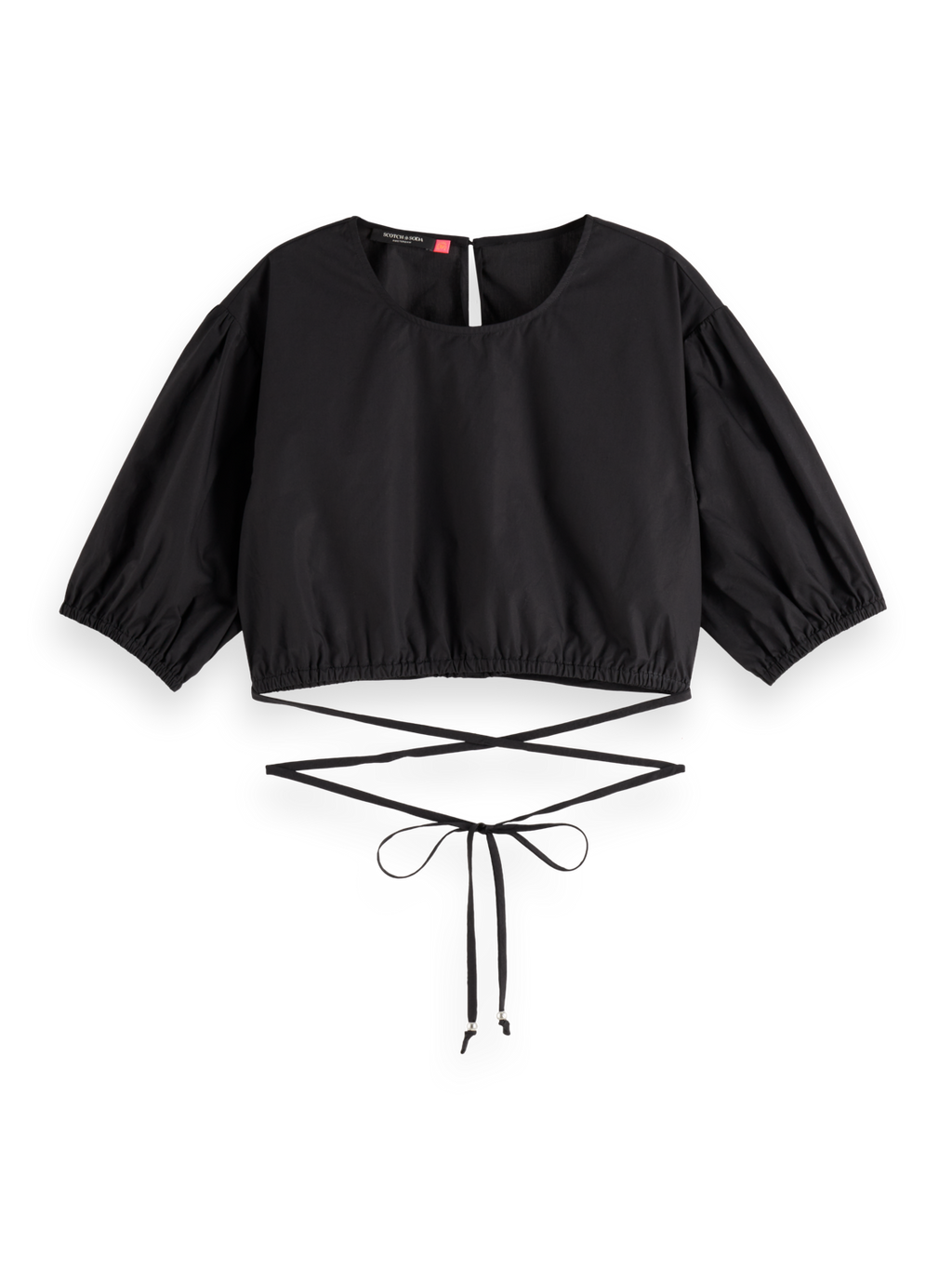 Cropped Poplin Tie Top