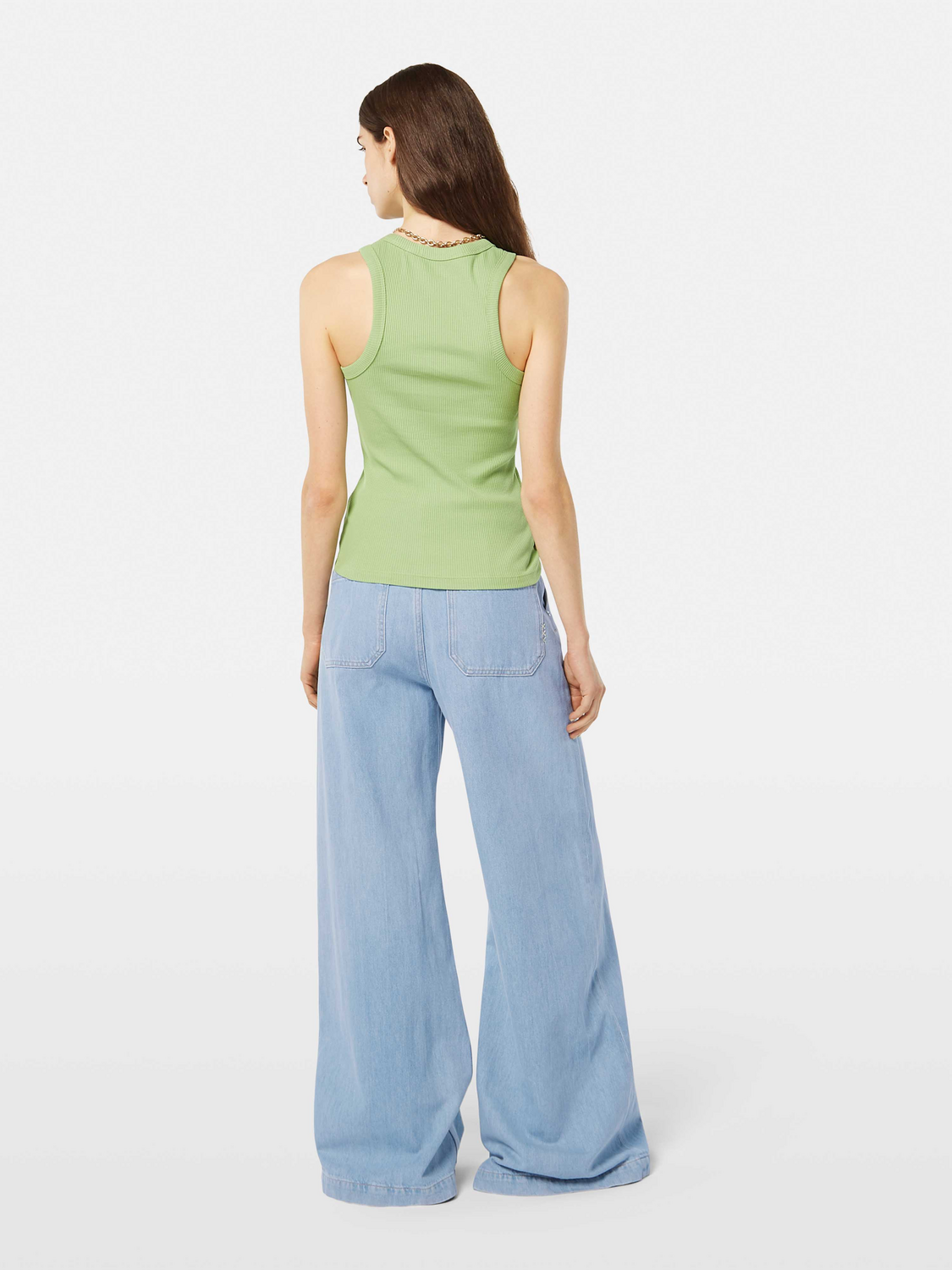 Ribbed Racer Tank Top