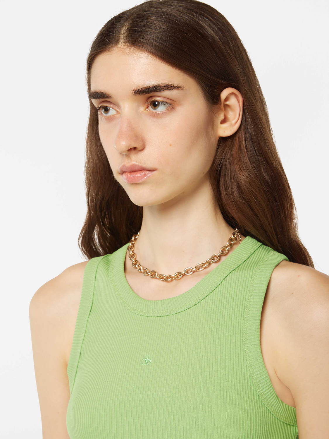 Ribbed Racer Tank Top