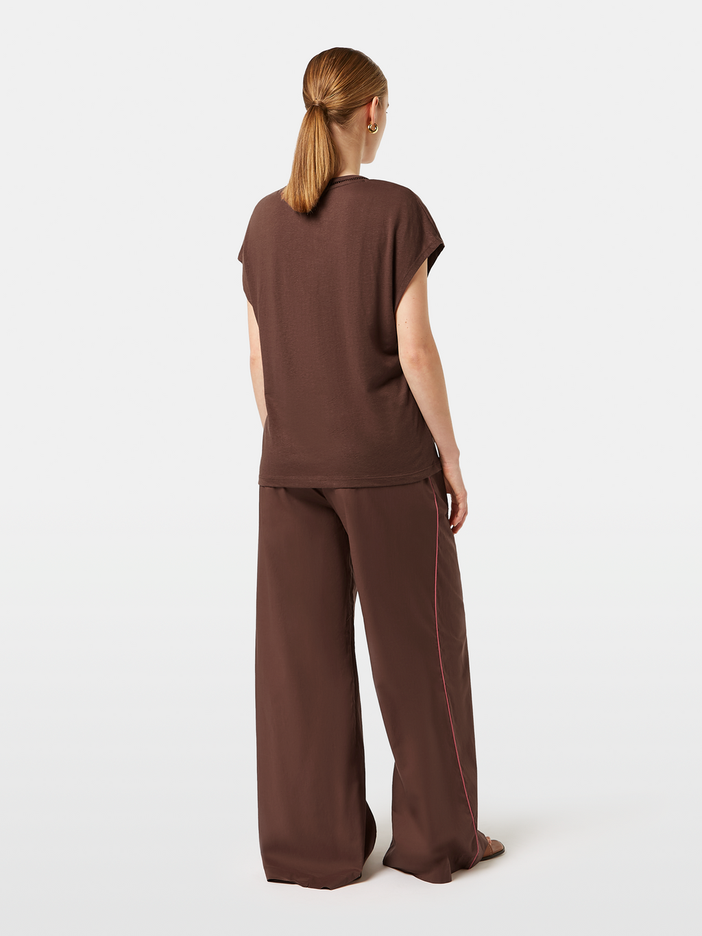 Cotton Linen Sleeveless V-Neck T-Shirt