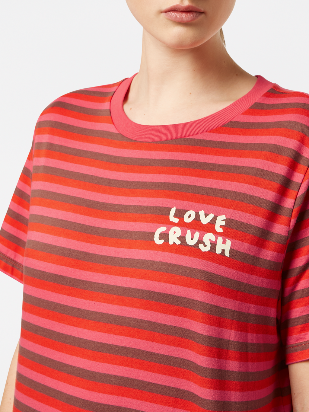 Love Crush Yarn-Dye Striped Regular-Fit T-Shirt