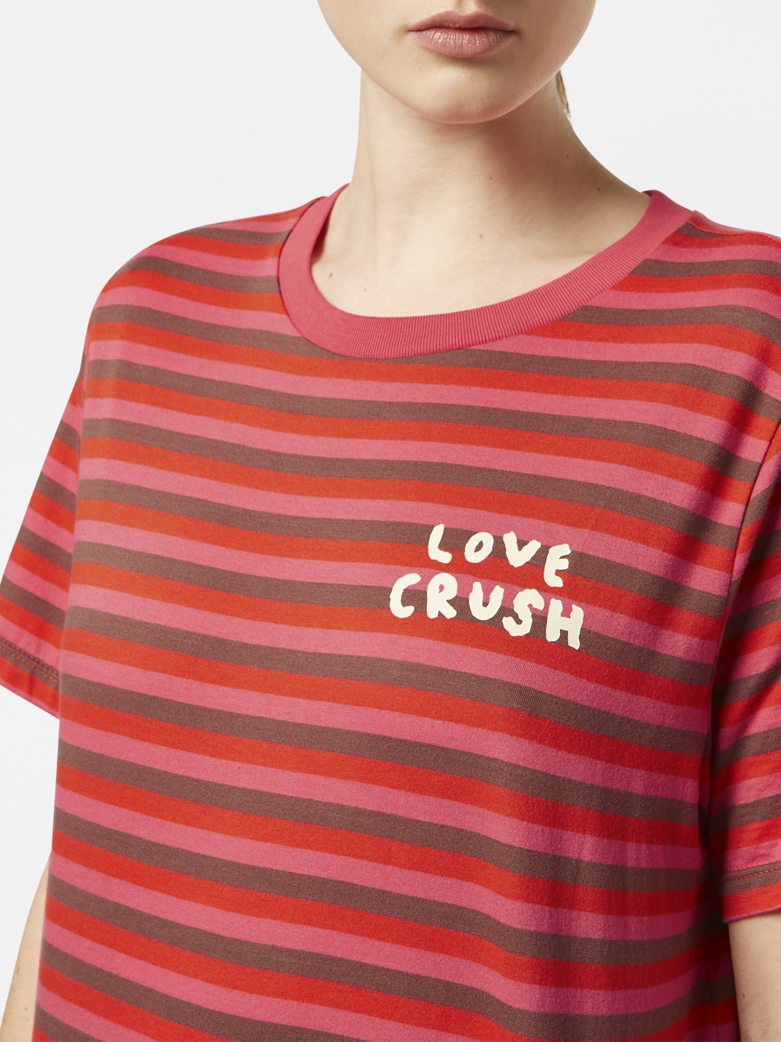 Love Crush Yarn-Dye Striped Regular-Fit T-Shirt