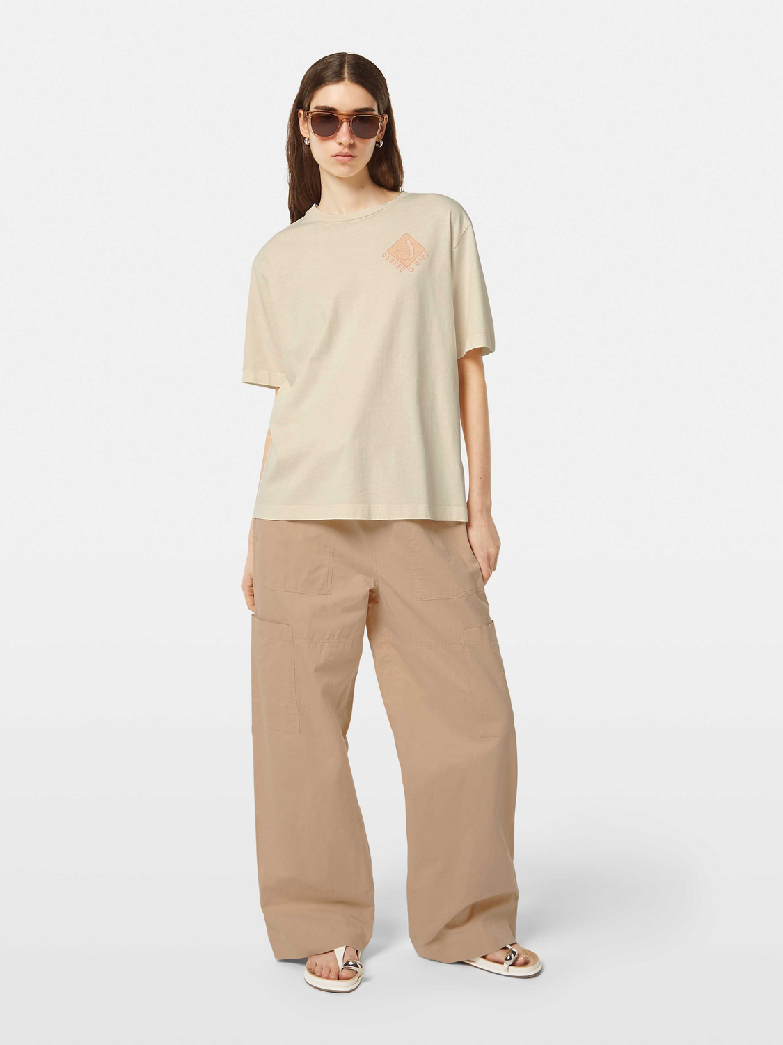 Printed Artwork Garment-Dye Loose-Fit T-Shirt