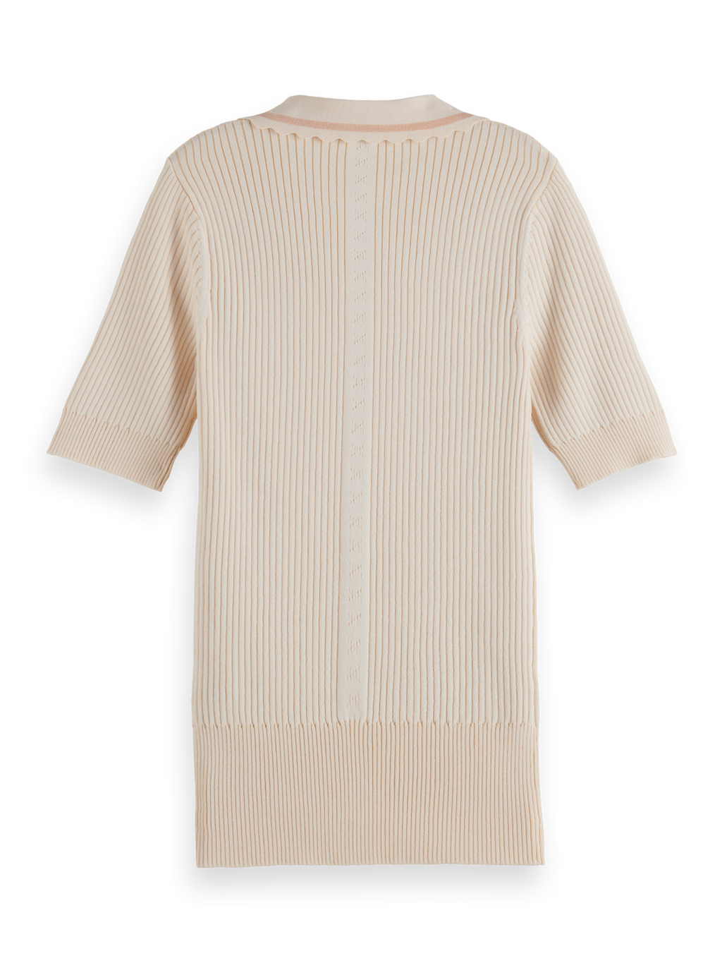 Rib Polo Short Sleeve Pullover